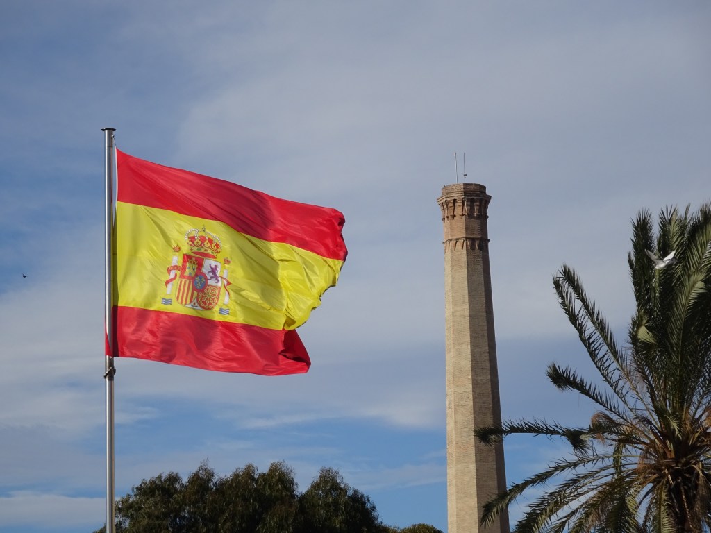 La bandiera spagnola sventola su Valencia