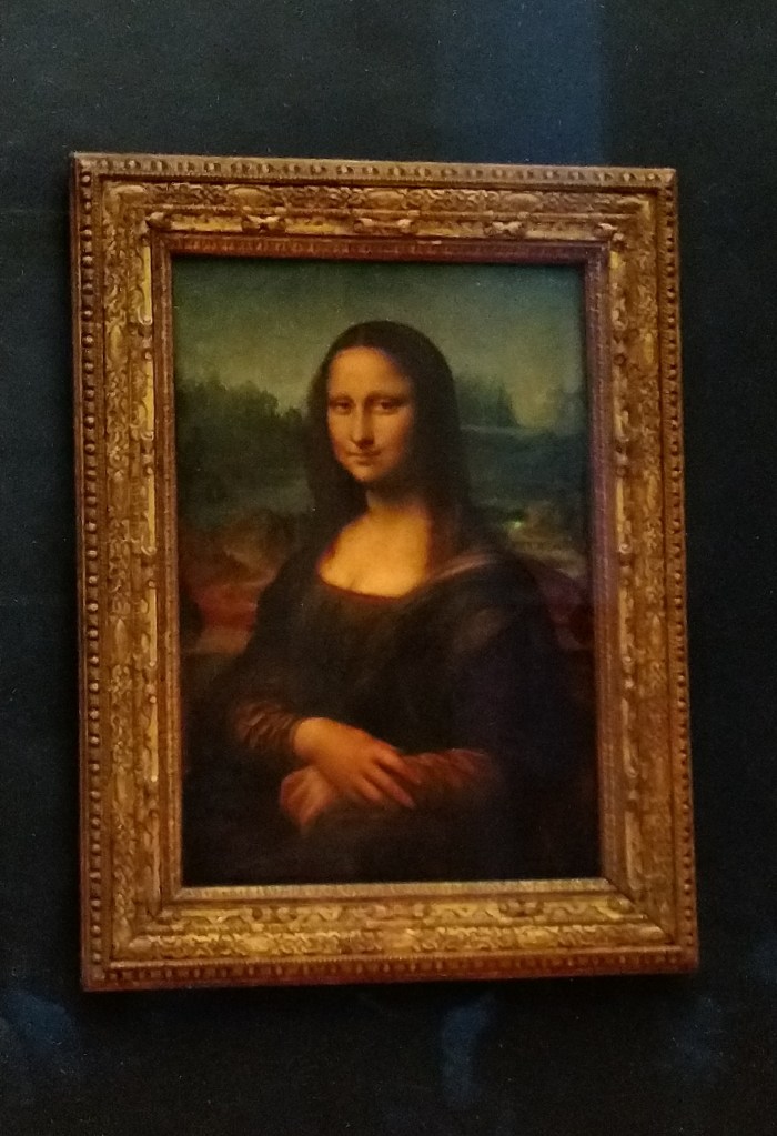 La Giocanda di Leonardo da Vinci esposta al Louvre, Parigi
