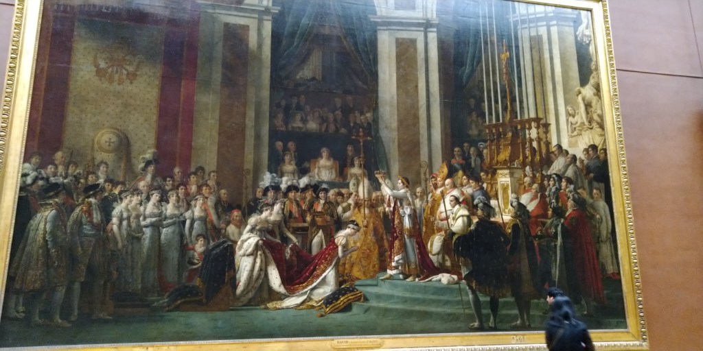 Opera esposta al Louvre realizzata da David che rappresenta l'incoronazione di Napoleone