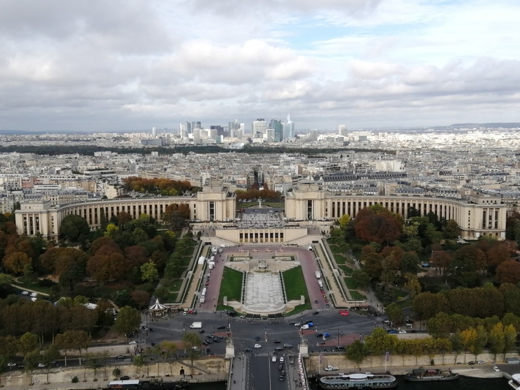 Les Jardins du Trocadéro visti dalla Tour Eiffel, Parigi, Francia