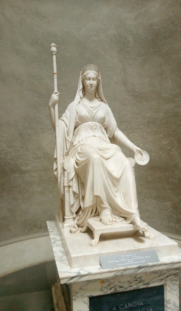 Ritratto di Maria Luigia d'Asburgo realizzato da Canova ed esposto nella Galleria Nazionale di Parma, Emilia Romagna