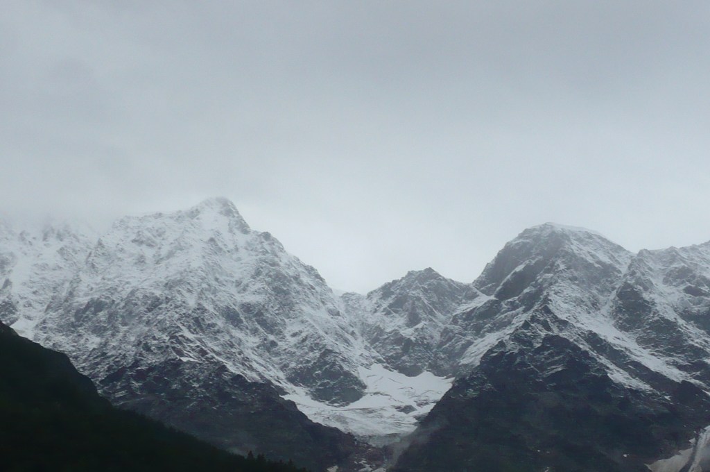 Particolare del Monte Rosa visto da Macugnaga, Piemonte, Italia