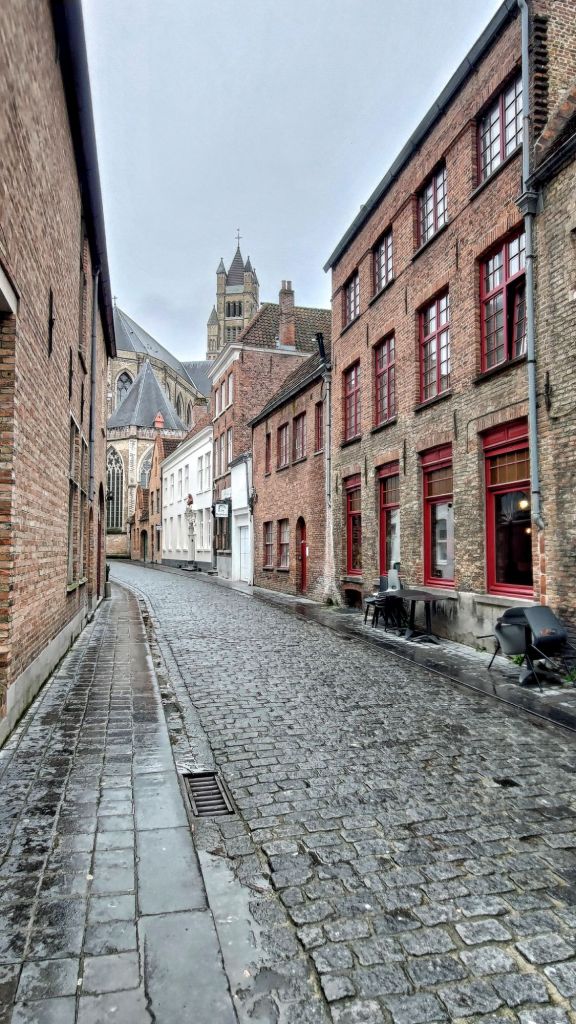 Vie del centro storico di Bruges, Belgio