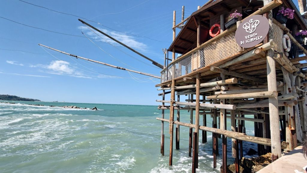 Uno dei trabocchi a San Vito Chietino, in Abruzzo