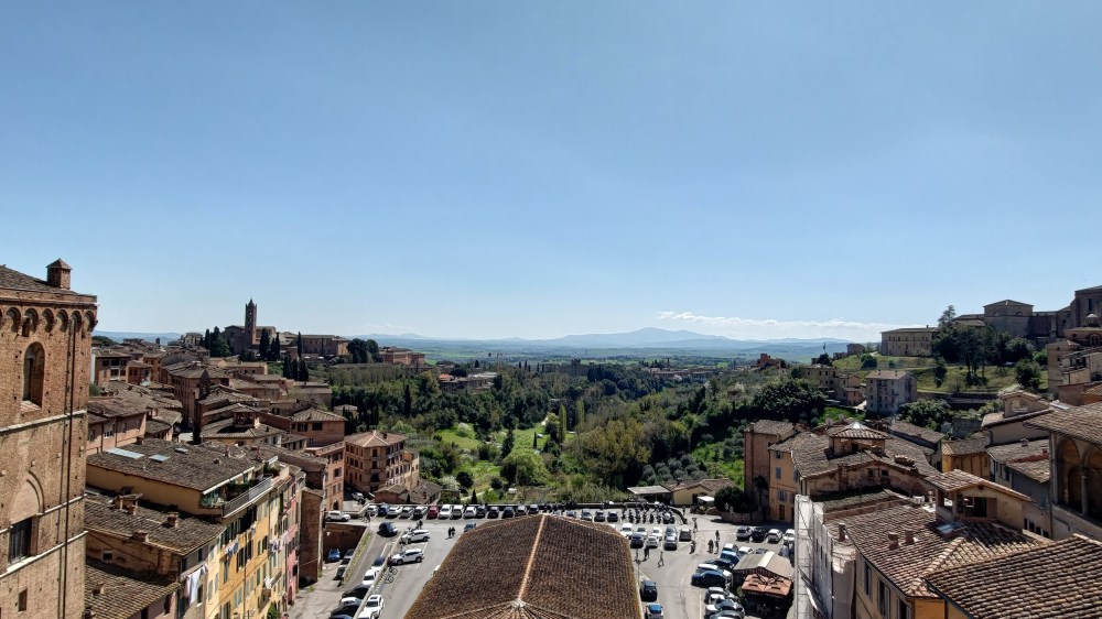 Panorama dalla Loggia dei Nove nel Palazzo Pubblico di Siena