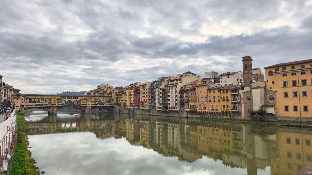 Vista di Ponte Vecchio a Firenze, in Toscana