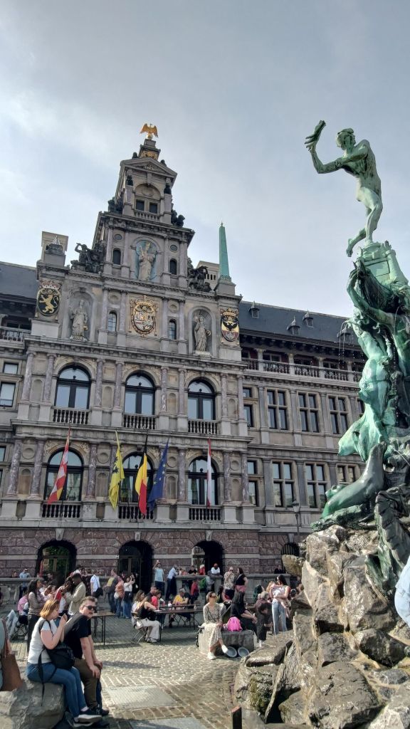 Particolare della Grote Markt di Anversa, in Belgio