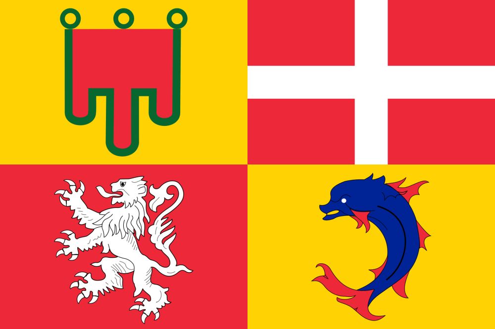 Bandiera della regione Alvernia-Rodano-Alpi