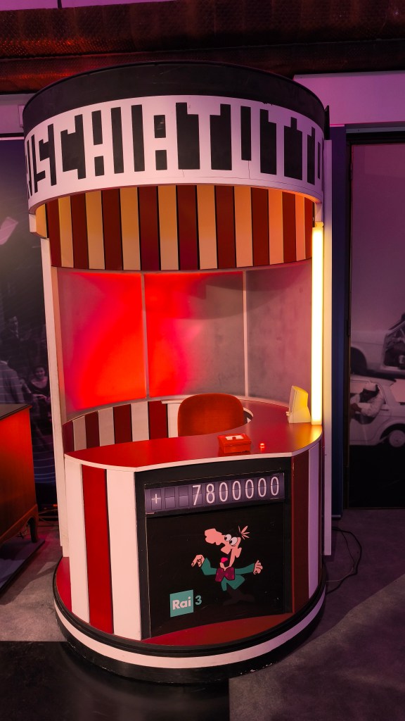 Una cabina di Rischiatutto presso il Museo RAI della Televisione e della Radio a Torino
